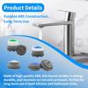 36Pcs Faucet Aerator Kit with 5 Sizes Aerator Key Removal Tools, Replacement Sink Tap Flow Restrictor Inserts for Bathroom and Kitchen, M16.5 M18.5 M21.5 M24 mm
