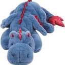 Pterosaur Stuffed Animal with Wings - Cute Soft Dinosaurs Plush Toys Little Flying Dragon Plushies Pillow Doll Christmas Birthday Gifts for Kids Boys Girls (Blue,27.55inch/70cm)