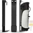 Wall Mount Golf Bag Rack, Golf Bag Storage Stand, Heavy Duty Single Golf Bag Holder & Club Organizer for Garage, Basement, Home, Space Saving Storage Solution