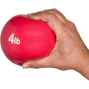 Trademark Innovations Weighted Toning Exercise Ball - Set of 2 (4lbs, Red)