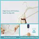 Tonswachic Kids Velvet Hangers 30 Pack, 14 Inch Non-Slip Felt Kid Hanger for Toddler/Youth/Teen, Slim Space Saving Child Hanger for Baby Closet, Heavy Duty Children's Hangers with 10 Clips - Beige