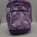 Travelers Club Rolling Backpack, Purple tie, 20 Inch with Laptop Compartment