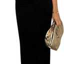 SOLY HUX Women's Off The Shoulder Maxi Dress Bodycon Ruched Asymmetrical Neck Long Dresses Party Evening Dress (Medium, Plain Black)