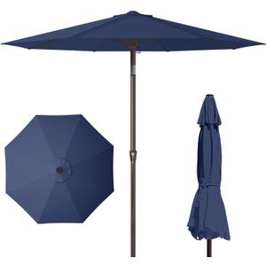 PatioKingdom 11FT Patio Umbrella,Outdoor Umbrella with Push Button Tilt and Crank,Market Table Umbrella with 8 Sturdy Fiberglass Ribs UV Protection