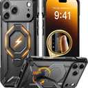 TONGATE for iPhone 17 Pro Max Case with 360 Spin Magnetic Stand, [Compatible with MagSafe][Military-Grade Protection] with Screen Protector & Camera Control Cover for iPhone 17 ProMax, Black