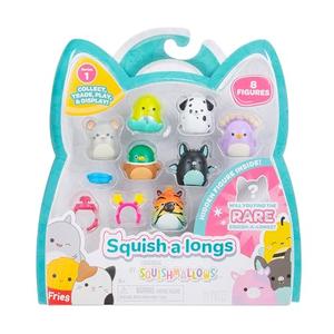 2 PACK Squish-a-longs 8 Pack - 1” Mini-Squish with 2 Accessories, 1 Ring, and a Collector’s Guide - Collect, Trade, & Play 