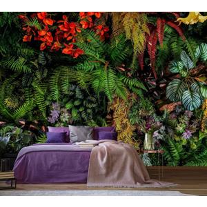 Jdayda Green Leaf Mural Peel and Stick WallpaperTropical