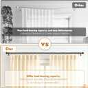 MERJULAN Black Extra Long Curtain Rods 240 Inches for Windows - Heavy Duty Drapery Rods with Adjustable Rods and Ball Finials - Ideal Room Divider and Outdoor Rod,32"-240"