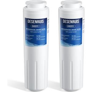 UKF8001 Replacement Compatible with Filter 4, EDR4RXD1, 4396395, UKF8001AXX, UKF8001AXX-200, UKF8001AXX-750, PURICLEAN II, Reduces 99% Chromium, Lead, PFOA and PFOS, 2 Pack, By DESENRUIS