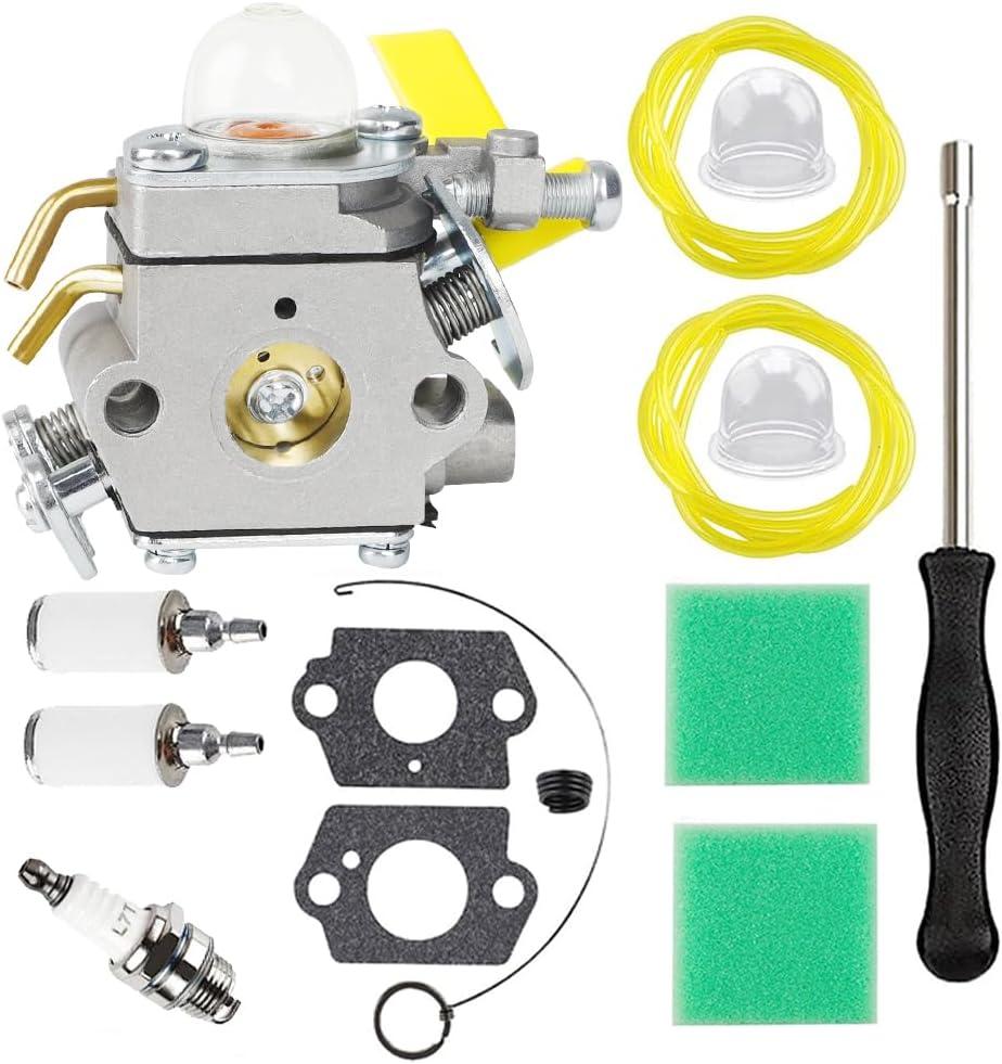 CS26 CS30 Carburetor Fuel Line Kit for Ryobi Homelite 25cc 26cc 30cc 308054043 String Trimmer RY28020 (CS26) HT26 UT22600 Weedeater RY09056 Blower Vacuum RY252CS RY28065 Brushcutter
