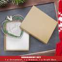 2 x Best Friend Ornaments for Christmas Tree - Best Friends Bestie Ornaments for Women - Bestie Ornament - Friendship Christmas Ornament - Besties Gifts for Women - Acrylic Ornament