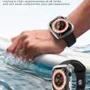 IXBBOX 3-Pack Screen Protectors + 2-Pack Cases Compatible with Apple Watch Series 4/5/6/SE/SE2/SE3 44mm, 3D Curved Full Coverage Tempered Glass, Scratch & Shatter Resistant, Waterproof, Bubble-Free Installation, No Screen Obstruction