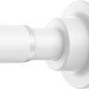 AIZESI Tension Shower Rod 29-63 Inch, 1 Inch Diameter White Tension Curtain Rod Adjustable Curtain Rod Non-Drilling, Anti-Slip Tension Rod, Anti-Rust Shower Curtain Rod