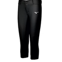 Mizuno Youth Girl's Prospect Softball Pant (Medium, Black)