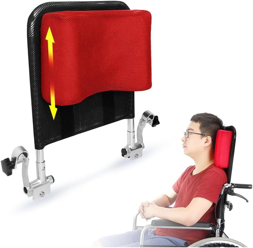 Wheelchair Headrest Neck Support Head Positioning Pillow Medical Neck Surgery Foam Wedge Keep Head Straight Immobilizer Back Support Cushion Headrest Attachment for Wheelchair Accessories Seniors (Red)