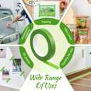 3 x 8 Rolls Green Painters Tape Masking Tape Bulk 0.7 Inch x 60 Yards Green-Cars Vehicles Auto Body Masking Tapes Painting Tapes for Car Paint or Walls Painting, Automotive, Labeling, DIY Crafting