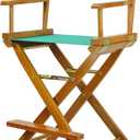 Casual Home 24" Director's Chair Honey Oak Frame-with Teal Canvas, Counter Height