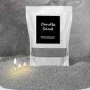 MTLEE Candle Sand 3.3 lb DIY Pearled Candle Making Kit Included 20 Pcs Wicks and Refillable Beaded Wax Sand Beaded Wax Gift with Wicks Self Extinguish for Home Wedding Party Women(Gray)