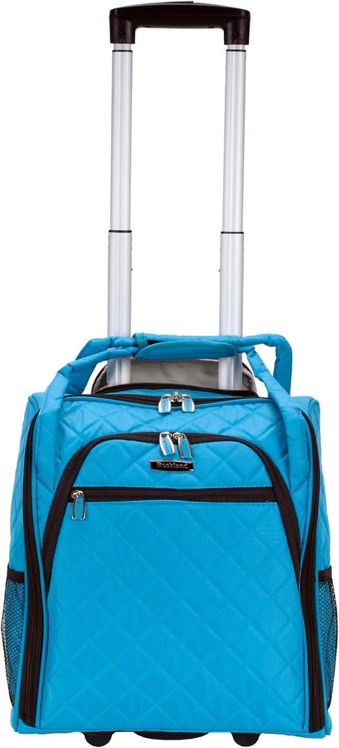 Rockland Melrose Upright Wheeled Underseater Carry-On Luggage, Turquoise
