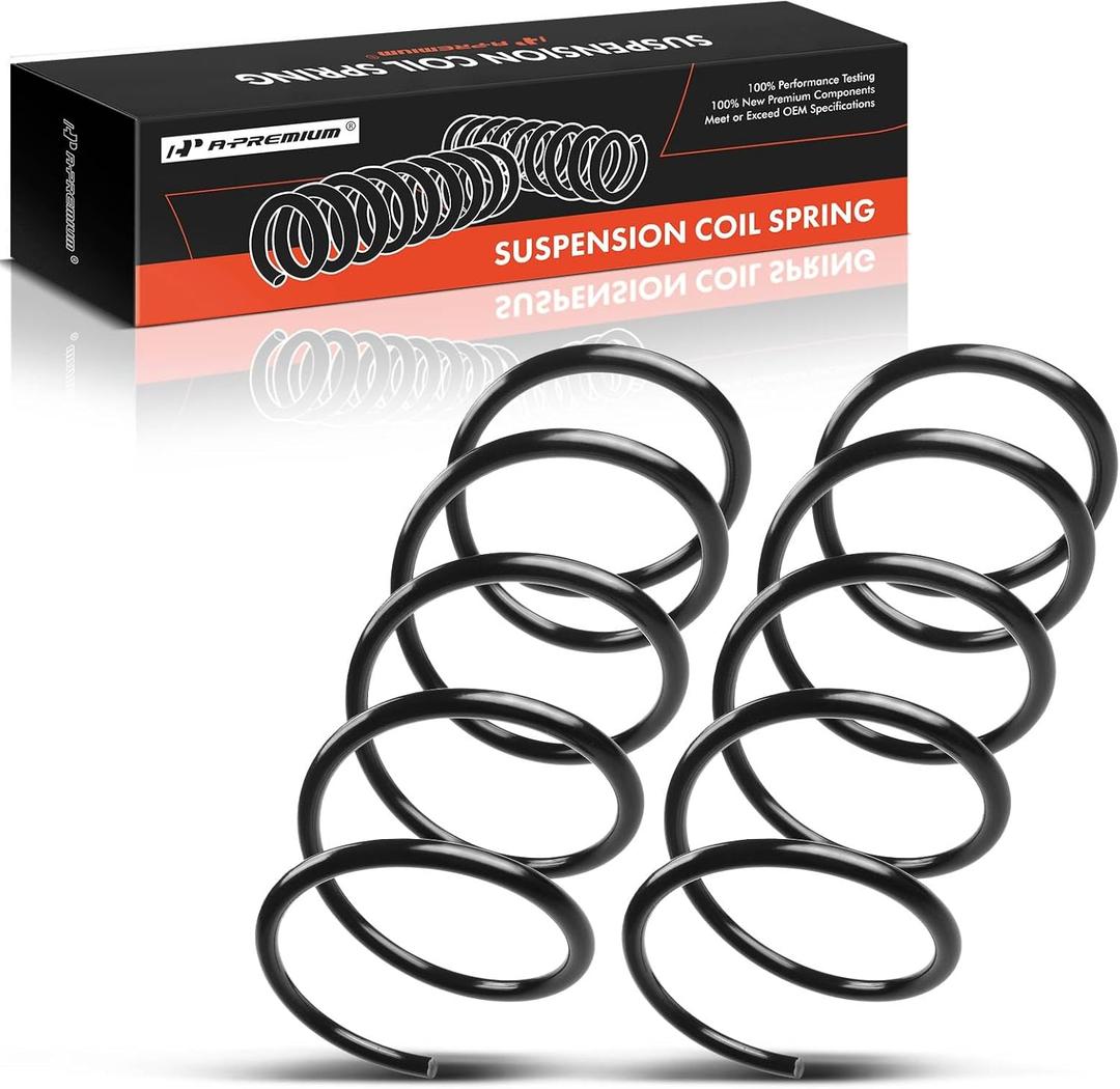 A-Premium 2Pcs Front Suspension Coil Spring Set Compatible with Volvo S40 1995-2004, V40 1995-2004, Driver and Passenger, Replace# 30883423