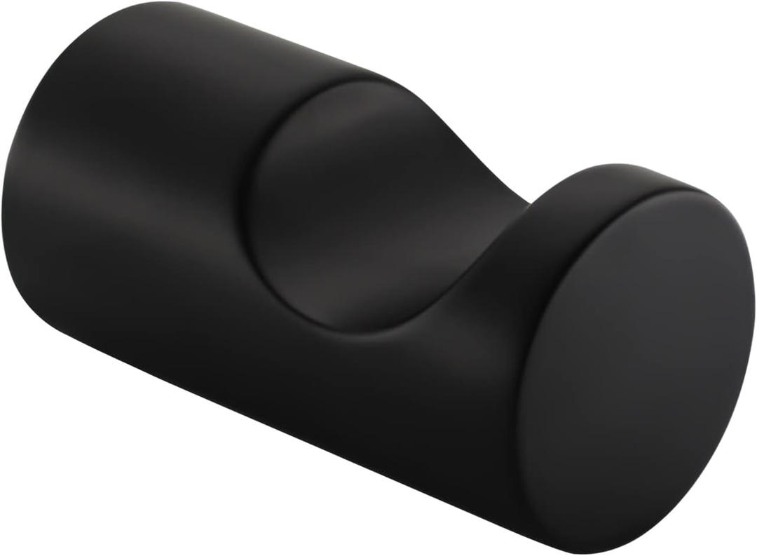 YB0403BL High-end Repalcement for Moen Align Bathroom tub Kitchen Bedroom Single Robe Hook, Matte Black