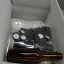 Tioncy 16 Pcs Vanilla Extract Bottles for Homemade Vanilla Jar Glass Bottle with Cap, Shrink Band, Sticker Syrup Gift Food Storage Canister for Bean Sauce Spice(Black, Brown,5 oz)