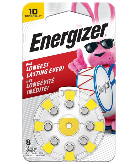 Energizer AZ10EZ-8 EZ Change Hearing Aid Battery - Retail Packaging