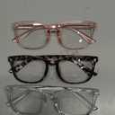 Gaoye Stylish Blue Light Glasses for Woman - Computer Glasses 99% Blue Light Blocking - Lightweight TR90 Frames - 3 pack (A1 Matte Black+leopard+transparent)