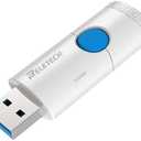 Flash Drive USB 128 GB Thumb Drive USB 3.2 Gen 1 Memory Stick Zip Drive Backup Jump Drive Single USB Drive for PC Laptop (White, 128, GB)