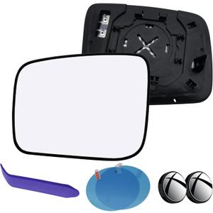 EAP Driver Mirror Glass Compatible With Nissan Rogue 2008-2013, Rogue Select 2014-2015, Heated, 96366JM01A 96366JM00A