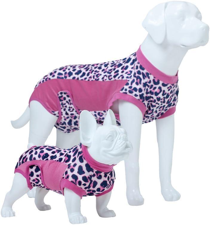 Recovery Suit for Dogs After Surgery  Breathable Dog Onesie Cone Alternative, Anti-Licking Surgical Suit for Spay Neuter Wounds, Comfortable E-Collar Replacement for Male & Female Dogs (L+(Back:21"-22"))