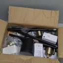 Tree Floor Lamp for Living Room, Industrial 3-Light Standing Lamp with 3 LED Bulbs, Adjustable Rotation Heads, Standing Tall Pole Lamp Farmhouse Rustic Reading Lamps for Bedroom Office (Black Gold)