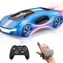 Gesture Sensing Remote Control Car, Drift RC Stunt Car with Light Spray & Sound, 2.4GHz Hobby RC Cars Toy for Kids, 360 Rotate, Birthday Gifts for Boys Girls 4-12 (Blue)