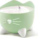 Catit PIXI Drinking Fountain  Cat Water Fountain with Triple Filter and Ergonomic Drinking Options, Green