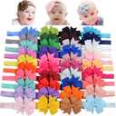 Hairband, Baby Girls Headbands 3Inch 40 Colors Grosgrain Ribbon Hair Bows Choice for Baby Girls Infants Toddler Kids Teens and Children