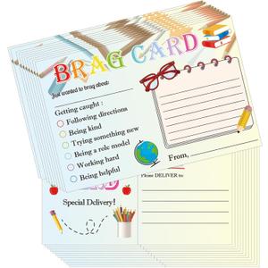 50 Pack Teacher Mail Cards Postcards For Notes Home To Parents | 4 x 6 Inch Classroom Incentives Motivational Good Behavior Cards for Preschool Kindergarten Elementary School Supplies