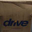 Drive Medical 10257BL-1 4 Wheel Rollator Walker With Seat, Steel Rolling Walker, Height Adjustable, 7.5" Wheels, Removable Back Support, 300 Pound Weight Capacity, Blue