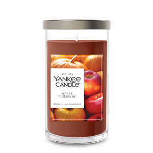 Yankee Candle Medium Pillar Scented Candle, 14.25 oz, Apple Pumpkin