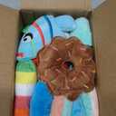 Cheerful 20-Pack Squeaky Dog Toys Set - Included 4 Dog Bags, Plush Puppy Toys with Irresistibly Cute Characters for Small Dogs, Interactive Dog Squeak Toys for Fun & Teeth Cleaning