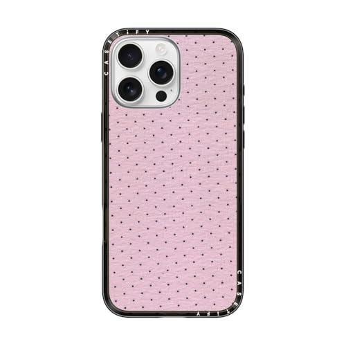 CASETiFY Compact iPhone 16 Pro Max Case [Slim and Sleek/Compatible with Magsafe / 4 ft. 2X Military Grade Drop Protection] - Vintage Geometric Abstract Pink - Clear Black