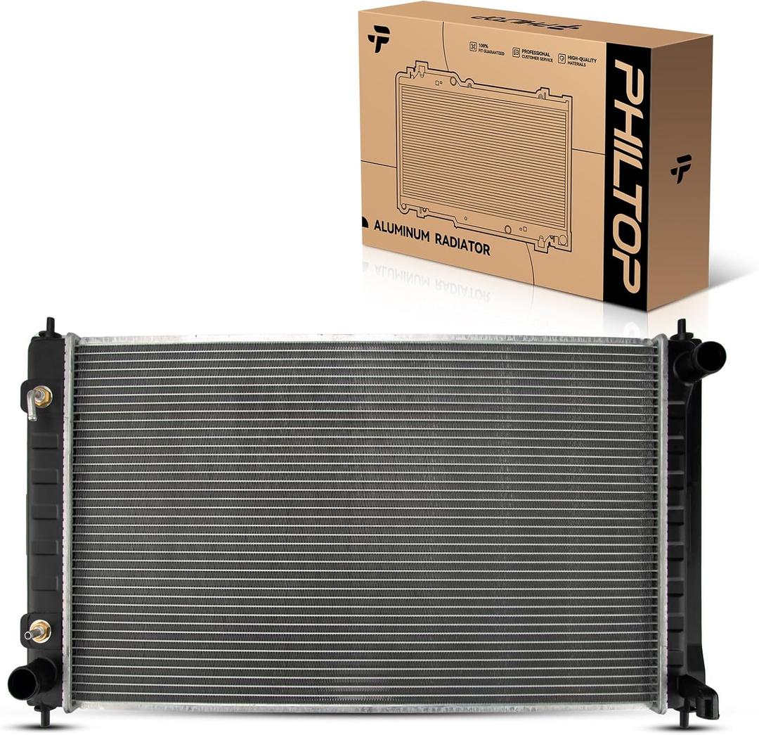 PHILTOP Engine Coolant Radiator Assembly - Compatible with 2007-2018 Altima, 2009-2014 Maxima, 2016-2022 Maxima, 21410JA00A, 21410ZN50A, 21460JA00A, 21460JN70A22, 21460ZN50A, 21460ZN50B