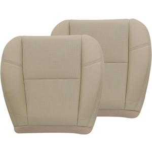 Driver & Passenger Bottom Seat Cover Compatible with Escalade 2007-2014 Tan Bottom