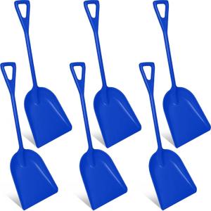 Frienda 6 Pcs Plastic Snow Shovel Large Scoop Shovel, Blue