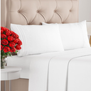 Queen Size 4 Piece Sheet Set - Comfy Breathable & Cooling Sheets - Hotel Luxury Bed Sheets for Women & Men - Deep Pockets, Easy-Fit, Extra Soft and Wrinkle Free Sheets - White Oeko-Tex Bed Sheet Set