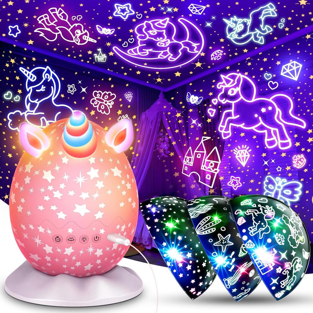Unicorn Night Light Kids Toys 3 in 1 Unicorns & Starry Sky & Sea World Nights Lights Projector for 3 4 5 6 7 8 9 10 11 12 Year Old Girls, Christmas Birthday Gifts for Kids 3-12 Night Lamp for Bedroom Unicorn Night Light Kids Toys 3 in 1 Unicorns & Starry Sky & Sea World Nights Lights Projector for 3 4 5 6 7 8 9 10 11 12 Year Old Girls, Christmas Birthday Gifts for Kids 3-12 Night Lamp for Bedroom