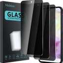 3 Pack Privacy Screen Protector for Samsung Galaxy A35/A55 5G, Anti Spy Tempered Glass 9H Hardness, Black Protector Anti Spy, Bubble Free, Anti-Scratch