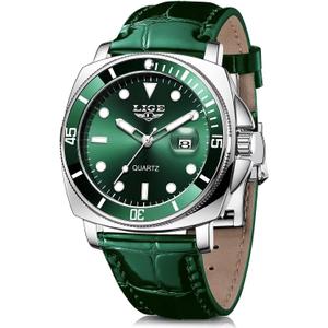 Quartz Watches for Men,Stainless Steel Waterproof Analog Watch,Luxury Big Face Durable Alloy Strap Mens Watches,Date Luminous Business Dress Watch for Men