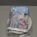 Hello Fall Decorations Tableware, 142 Pcs Blue Plaid Fall Pumpkin Decorations includes Pumpkin Plates and Napkins, Hello Fall Plates and Napkins for Harvest Blue Thanksgiving Decorations