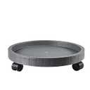 14.2 Inch Planter Caddies Rolling Saucer Caddy with Wheels, Heavy Duty Wheeled Stand for Potted Plant, Round Coaster Roller Base Tray with Casters, Flower Pot Dolly Holder for Indoor Outdoor