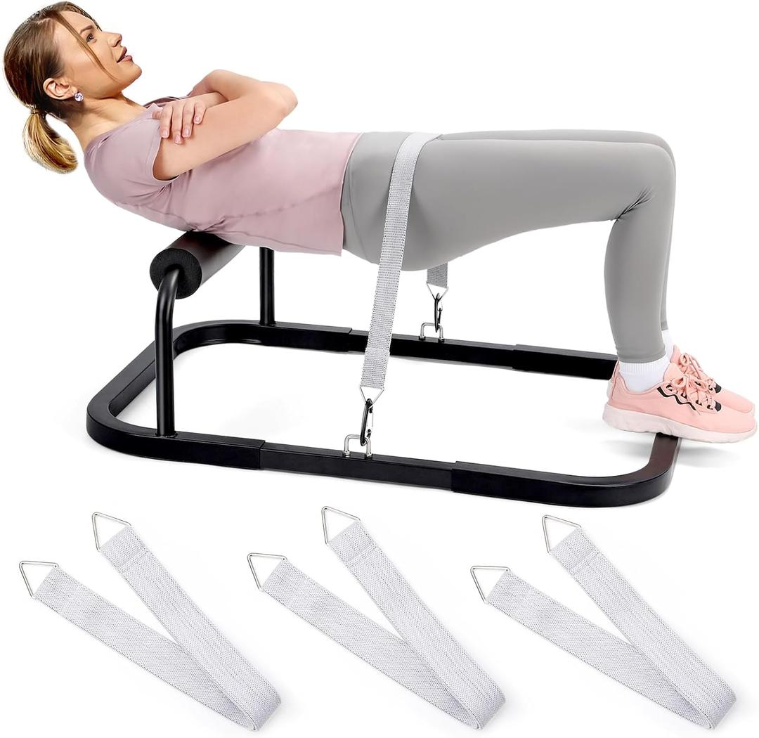 Hip Thrust Machine for High Resistance Glute Training - Home Gym Workout - Comes with 3 Bands of 30 Lbs of Resistance Hip Thrust Machine for High Resistance Glute Training - Home Gym Workout - Comes with 3 Bands of 30 Lbs of Resistance